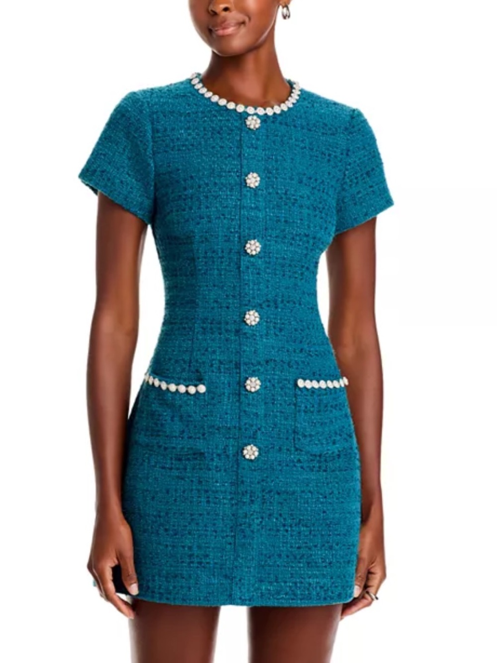 LIKELY Alamo Embellished Tweed Mini Dress